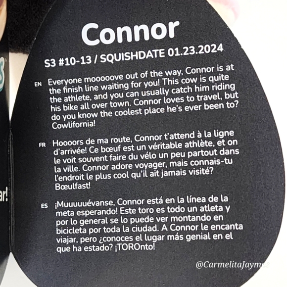 🖤 CONNOR 🐮 Select Series Black & White Cow Black Tag Original Squishmallow - Picture 4 of 8